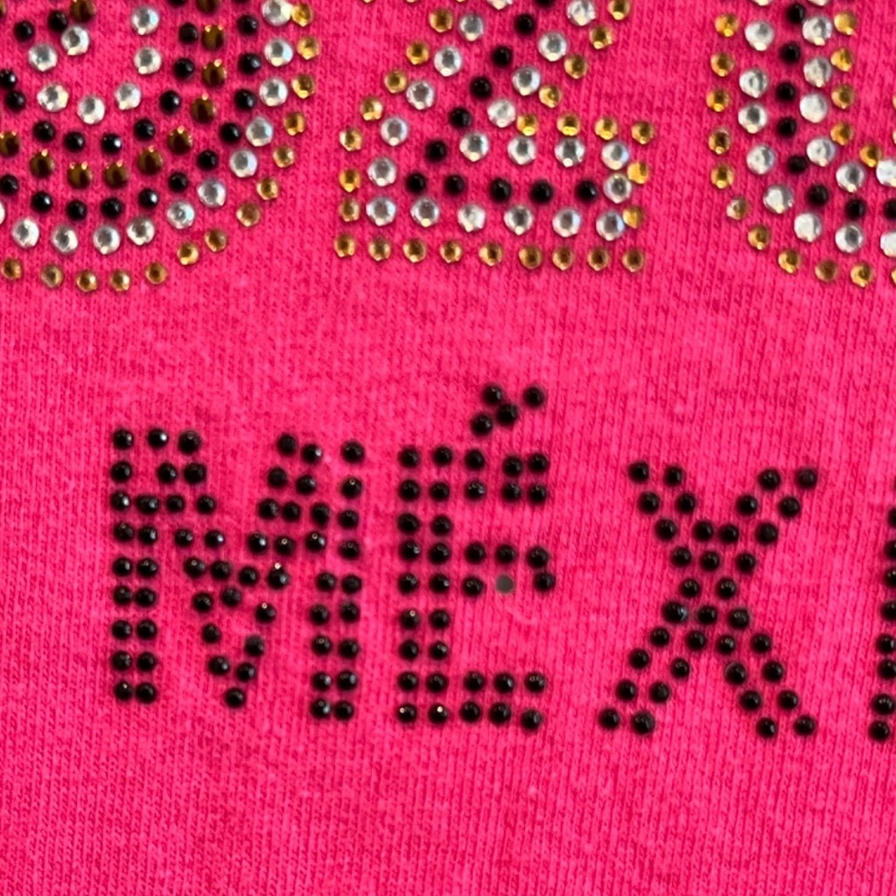 3 For $15 Women's Optima Pink Cozumel Mexico Bling Short Sleeve T-Shirt - Picture 7 of 13